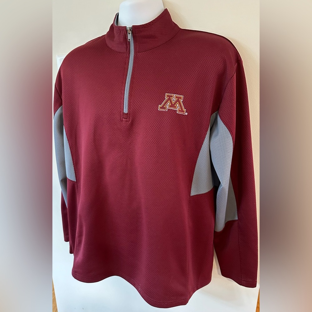 Pro Edge Minnesota Gophers Men’s Quarter Zip Long Sleeve Size Large